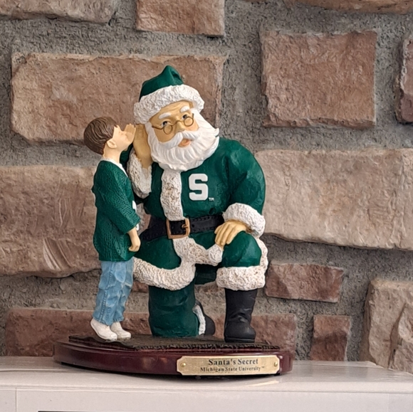 NIB Michigan State Santa's Secret 2001 Christmas Collectable Figurine - Picture 1 of 2